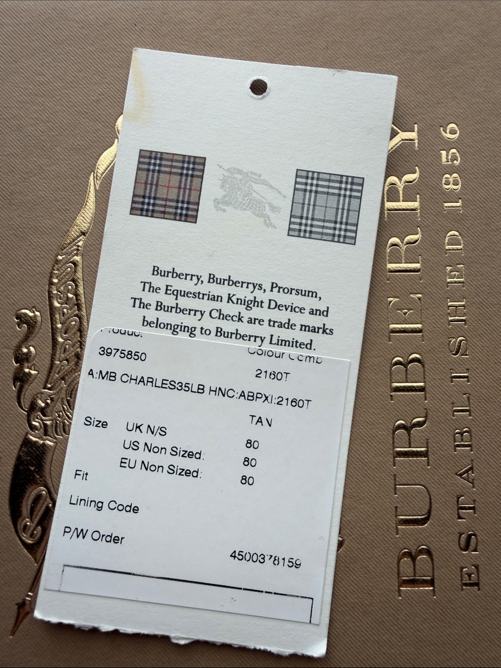 Worn Burberry Men's Gold-Tone Buckle with Beige Check Belt size 80 - Picture 14 of 15